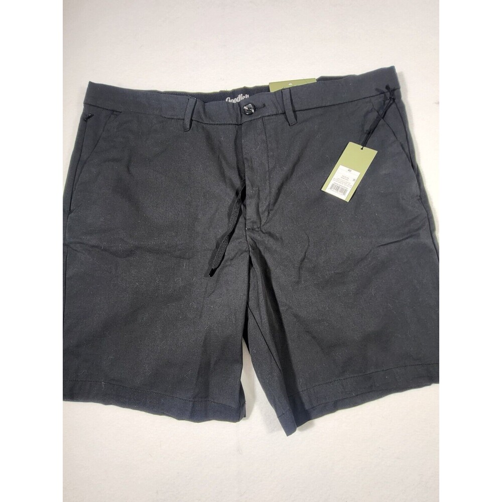 GOODFELLOW Mens Size 40 Black Wrinkle Resistant Flat Front Linden Tech Shorts - Picture 2 of 7